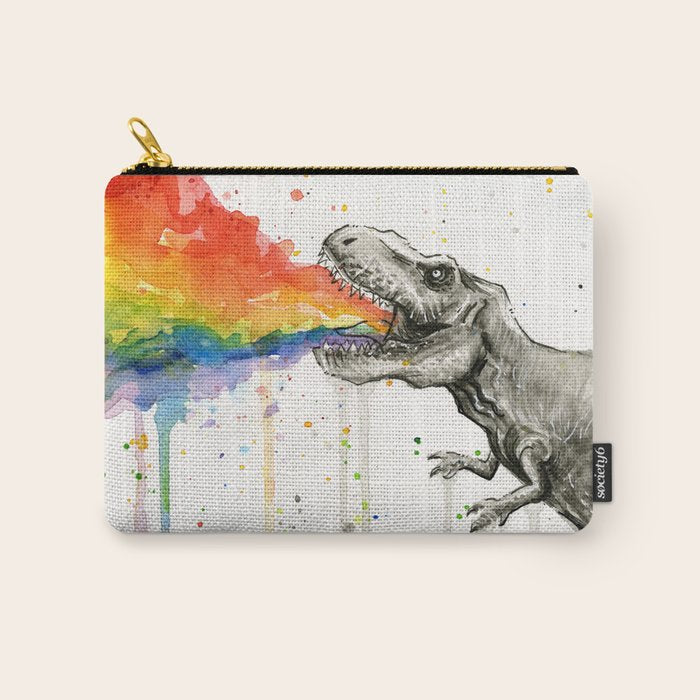 T-Rex Rainbow Puke Carry All Pouch Gallery Image 1