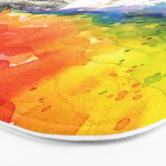 T-Rex Rainbow Puke Bath Mat Gallery Image 3