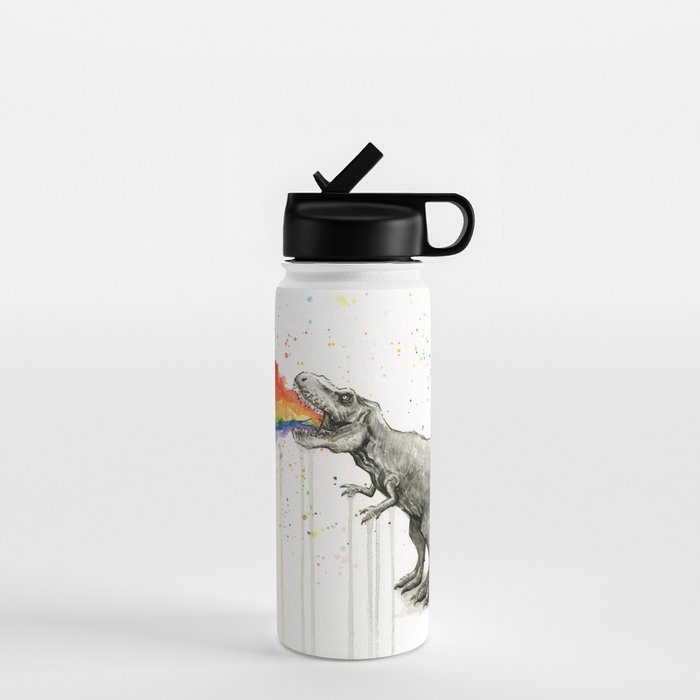 T-Rex Rainbow Puke Water Bottle Gallery Image 1
