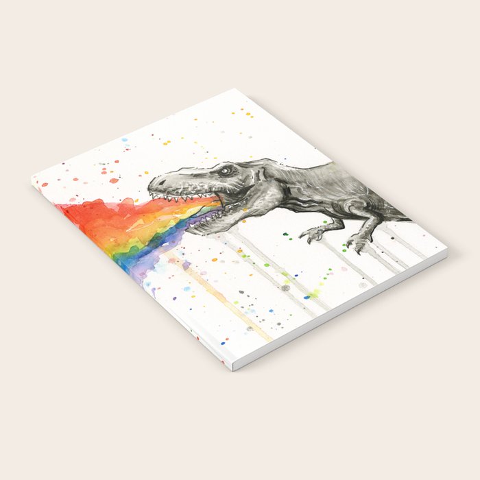 T-Rex Rainbow Puke Notebook Gallery Image 2