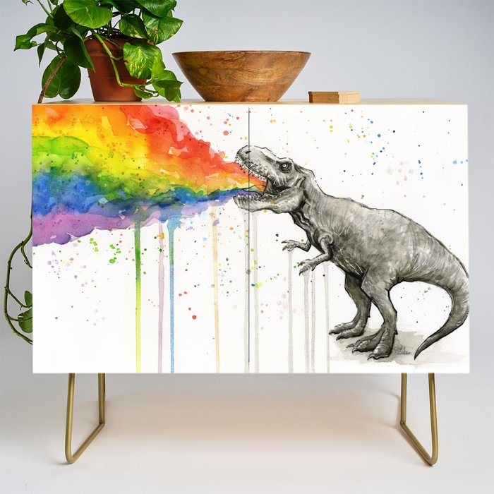 T-Rex Rainbow Puke Credenza Gallery Image 1
