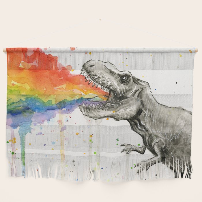 T-Rex Rainbow Puke Wall Hanging Gallery Image 1