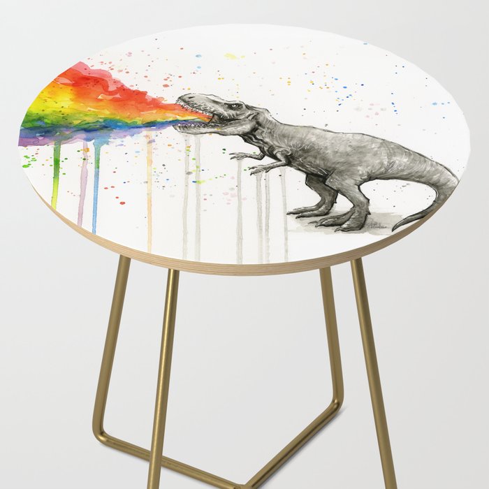 T-Rex Rainbow Puke Side Table Gallery Image 2