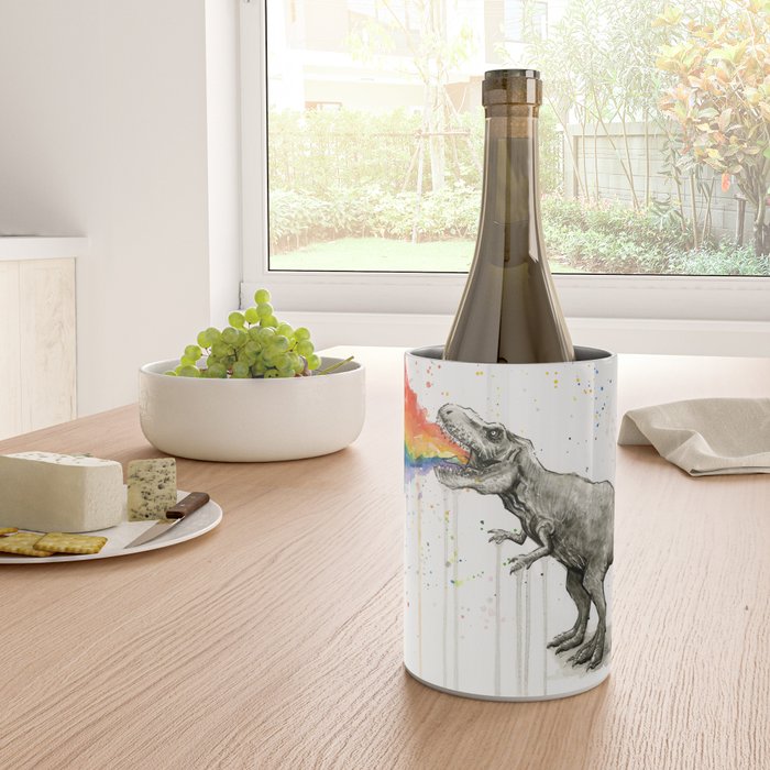 T-Rex Rainbow Puke Wine Chiller Gallery Image 4