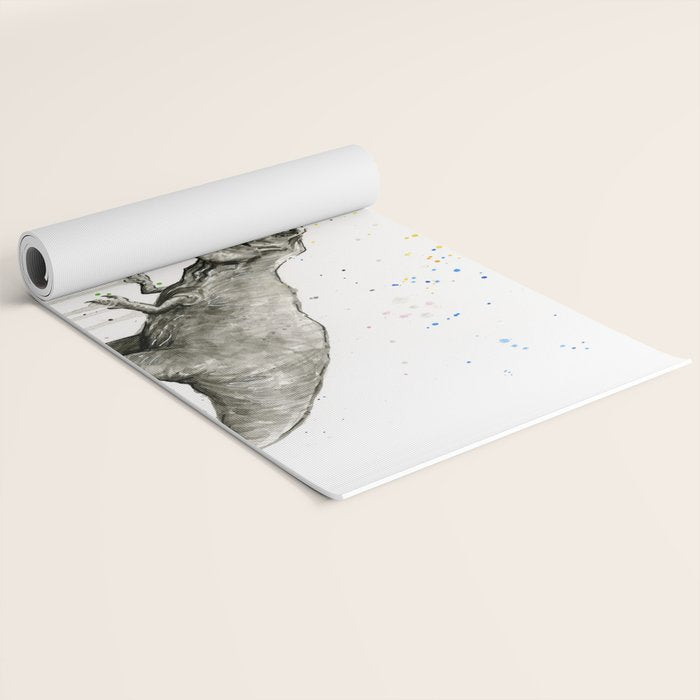 T-Rex Rainbow Puke Yoga Mat Gallery Image 2