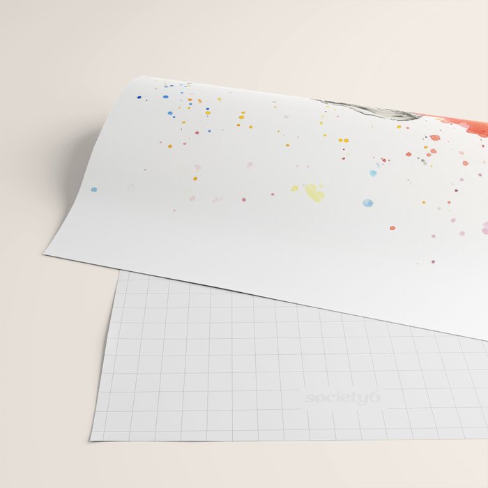 T-Rex Rainbow Puke Wrapping Paper Gallery Image 2