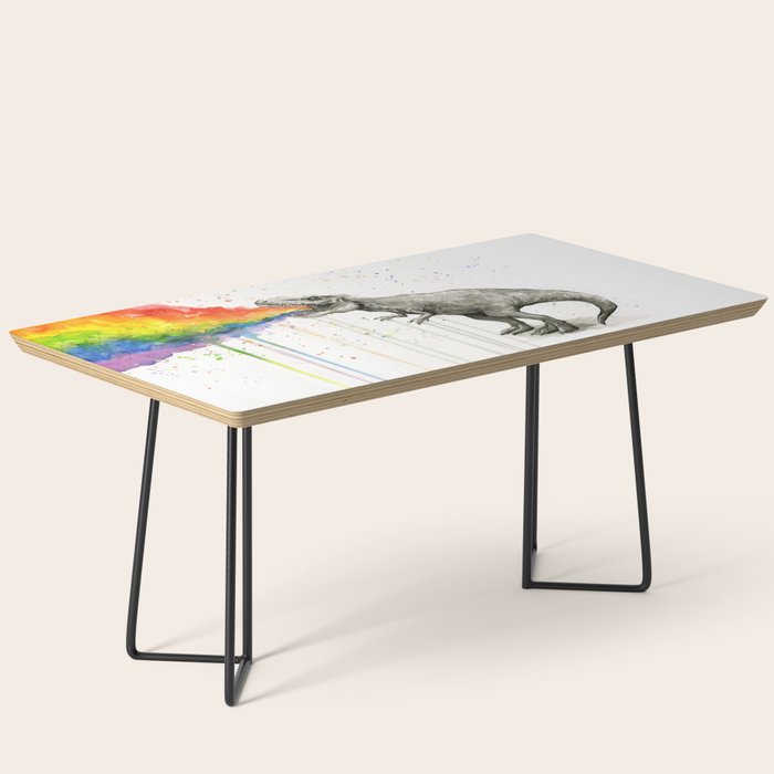 T-Rex Rainbow Puke Coffee Table Gallery Image 1