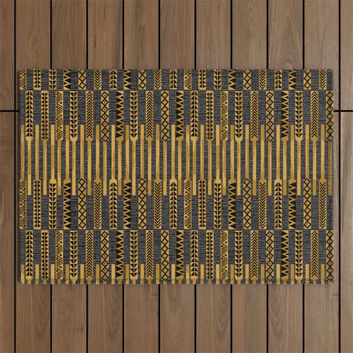 Ohe Kapala (Tapa Making Tool) Outdoor Rug Gallery Image 1