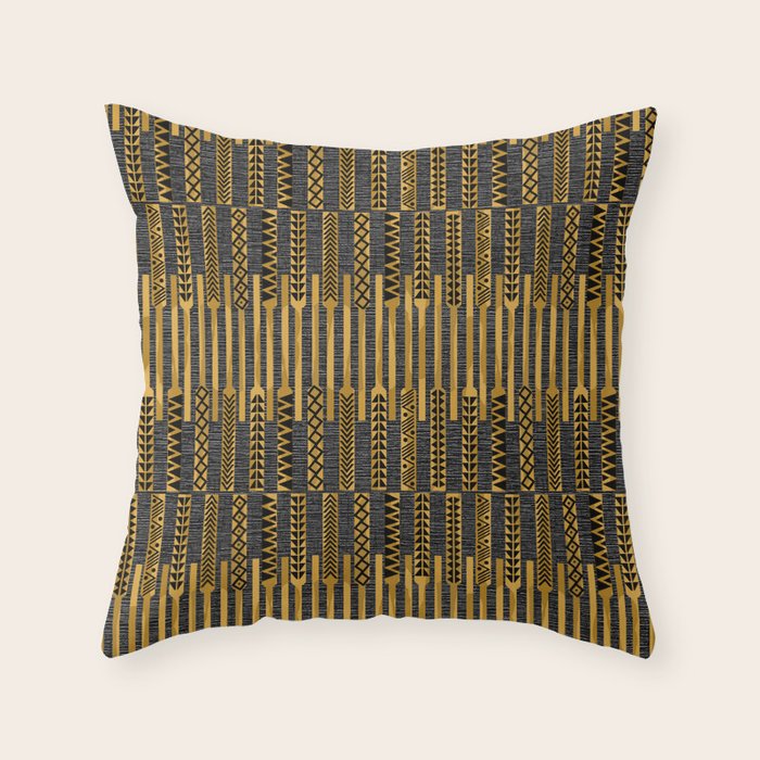 Ohe Kapala (Tapa Making Tool) Throw Pillow Gallery Image 6