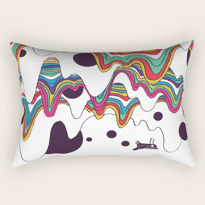 Psychedelic Planet Rectangular Pillow Gallery Image 2