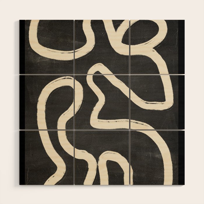 Abstract line art 63 Wood Wall Art Gallery Image 1