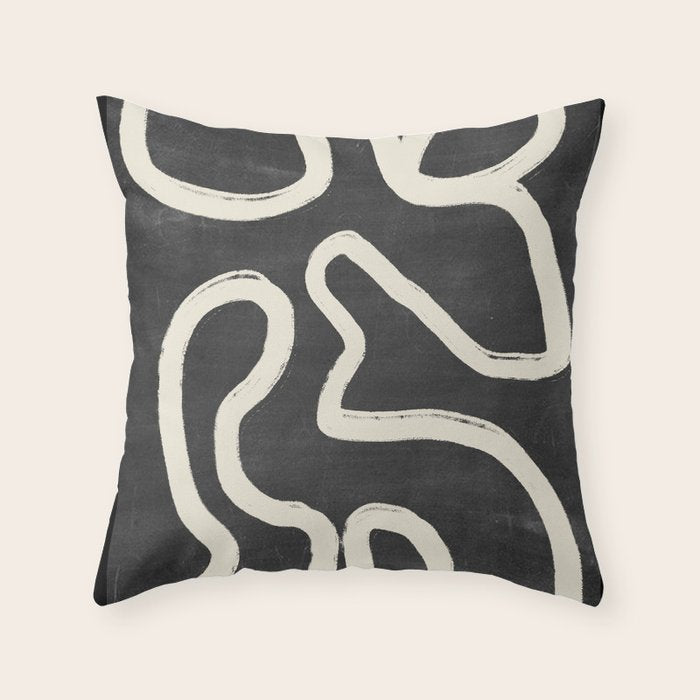Abstract line art 63 Throw Pillow Gallery Image 6