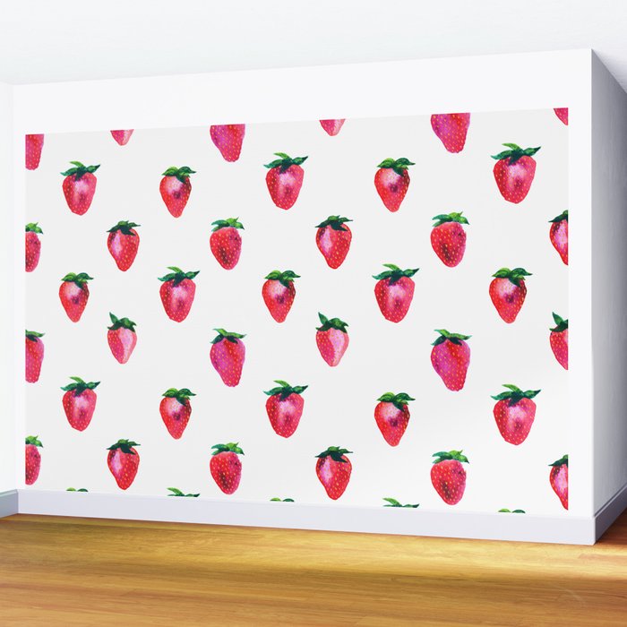 Strawberries Wall Mural Gallery Image 2