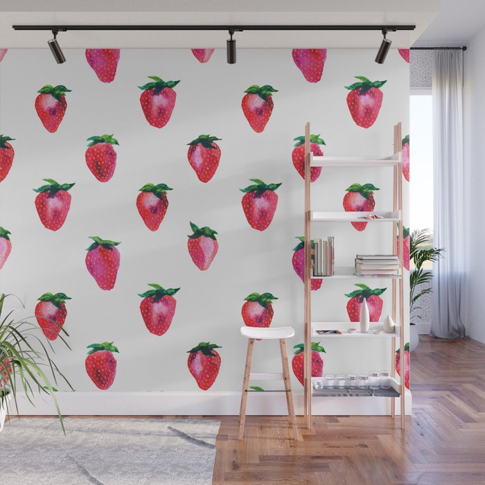 Strawberries Wall Mural Gallery Image 1