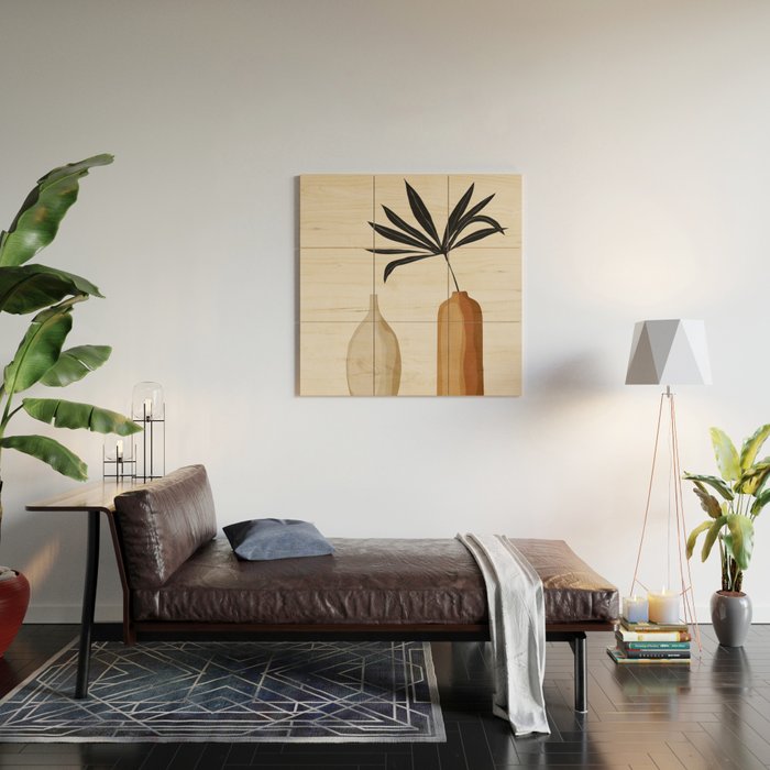 Vase Decoration Wood Wall Art Gallery Image 2