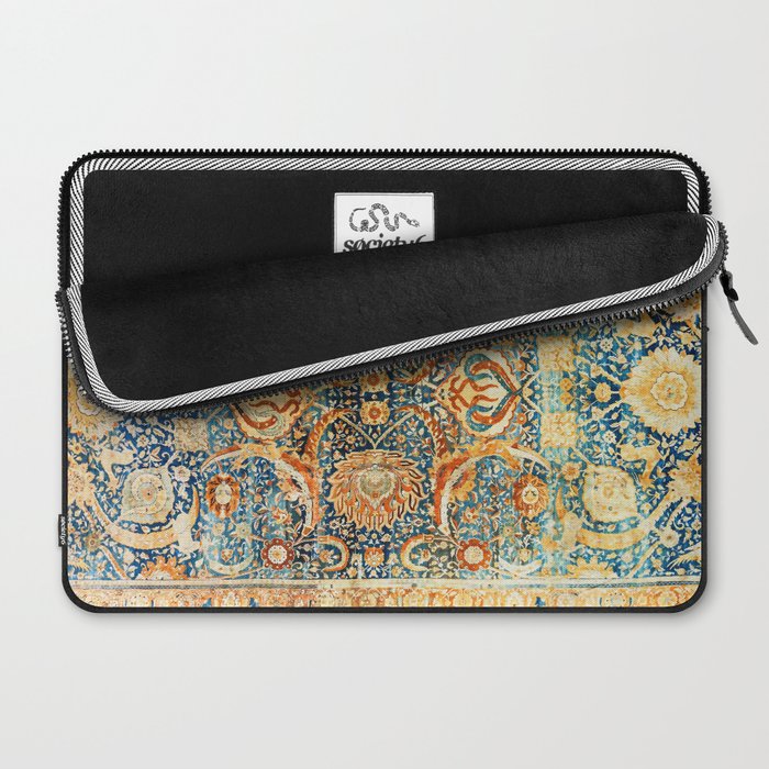 Antique Persian Animal Rug Print Laptop Sleeve Gallery Image 2