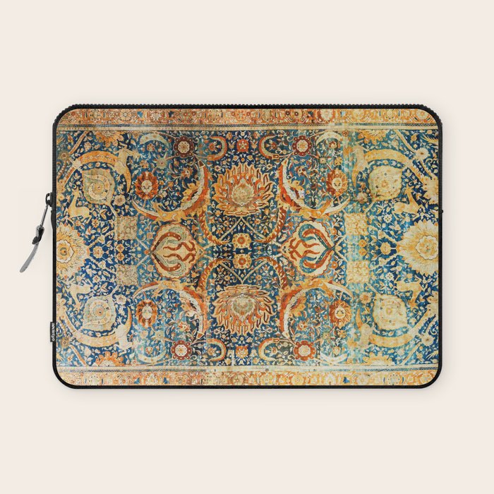 Antique Persian Animal Rug Print Laptop Sleeve Gallery Image 1