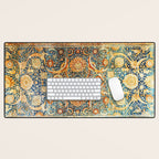 Antique Persian Animal Rug Print Desk Mat Gallery Image 1