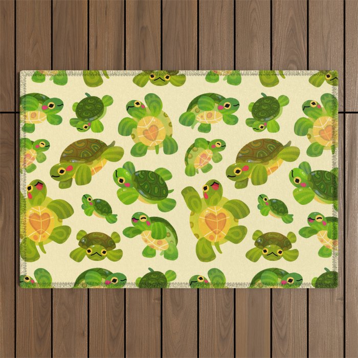 Red-eared slider Outdoor Rug Gallery Image 1