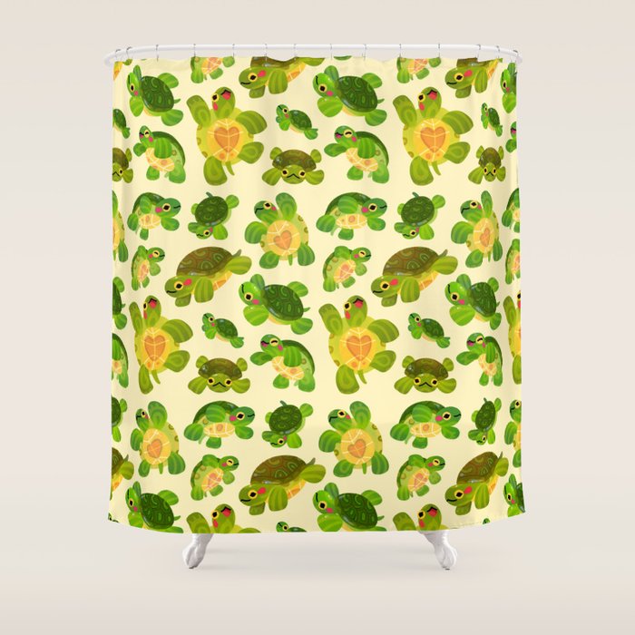 Red-eared slider Shower Curtain Gallery Image 1
