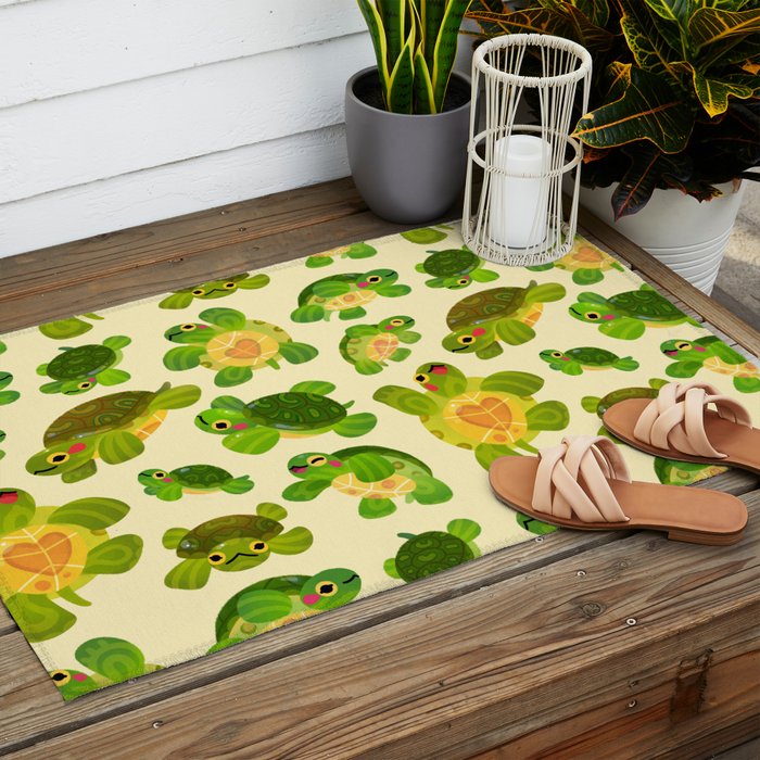 Red-eared slider Outdoor Rug Gallery Image 2