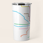Chicago CTA Map, Chicago Train Map Art, Chicago L Train Map, Chicago Art, Chicago Wall Art, Map Art Travel Mug Gallery Image 1
