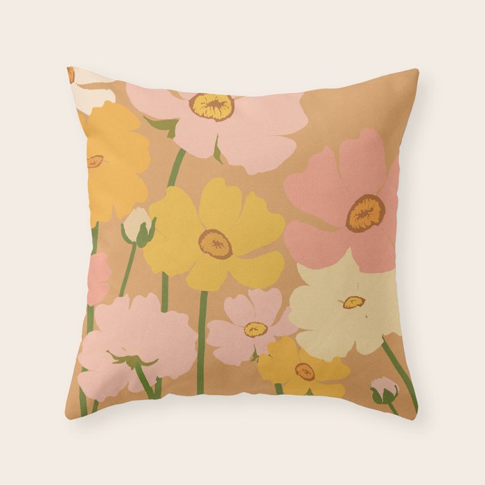 Flower Market - Ranunculus #1 Throw Pillow Gallery Image 1