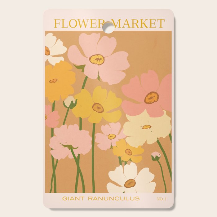 Flower Market - Ranunculus #1 Cutting Board Gallery Image 1