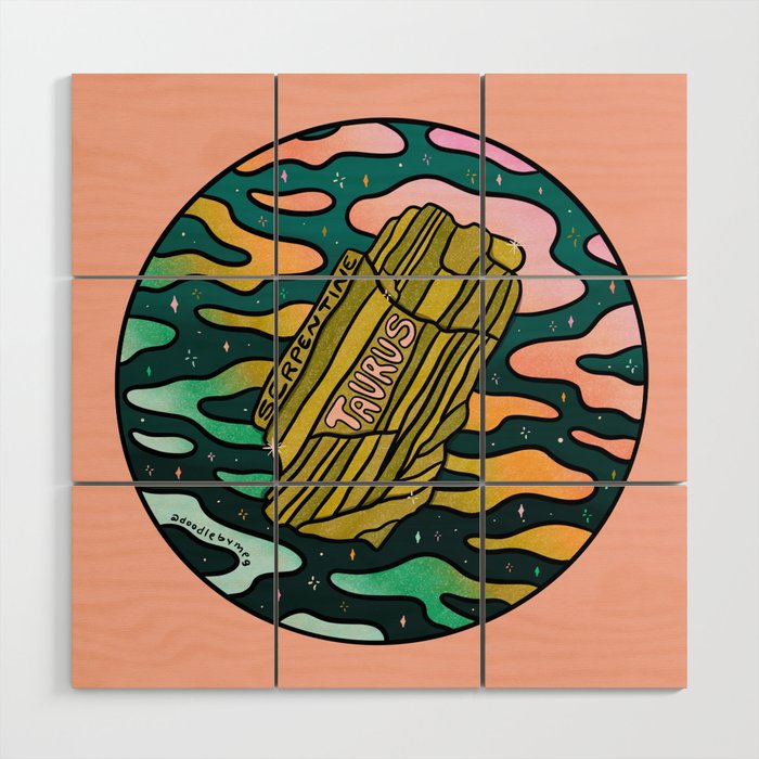 Taurus Crystal Wood Wall Art Gallery Image 1