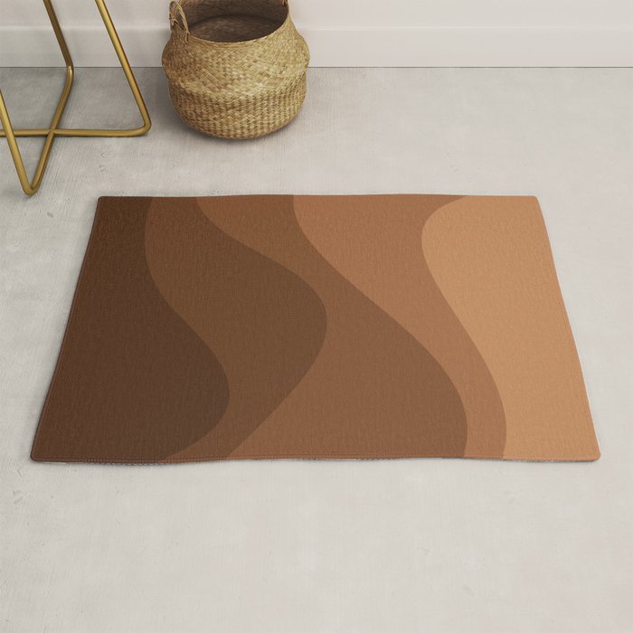 Abstract Color Waves - Desert Tones Rug Gallery Image 1