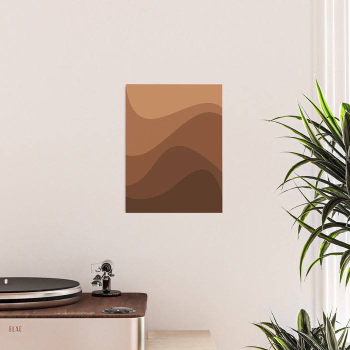 Abstract Color Waves - Desert Tones Poster Gallery Image 2