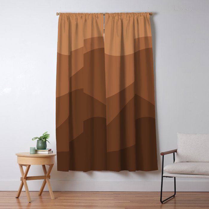 Abstract Color Waves - Desert Tones Window Curtain Gallery Image 5
