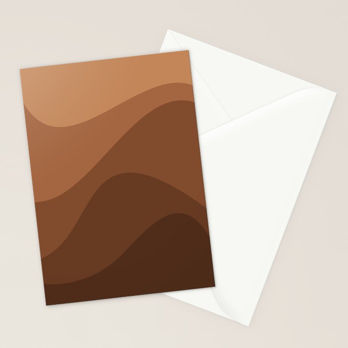 Abstract Color Waves - Desert Tones Stationery Card Gallery Image 2