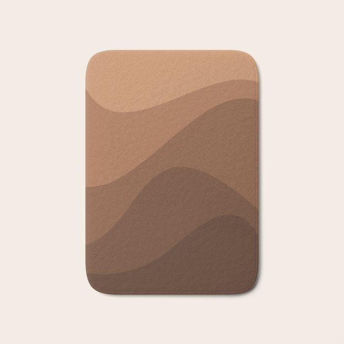 Abstract Color Waves - Desert Tones Bath Mat Gallery Image 1