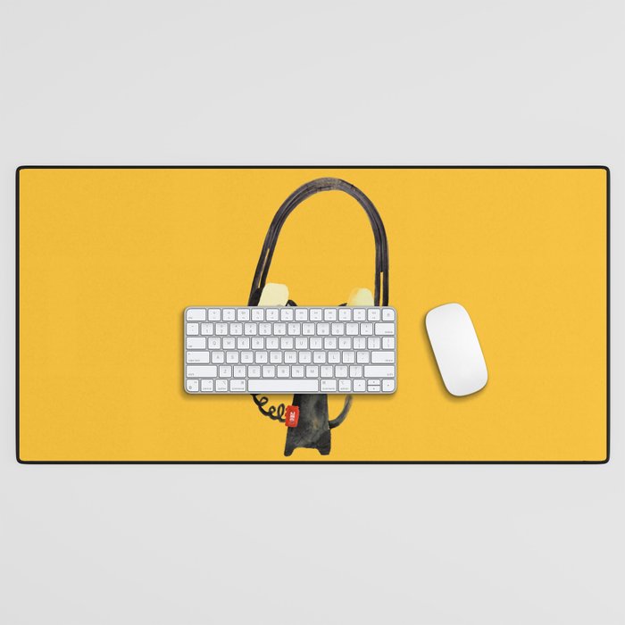 I Love Huge Headphone Desk Mat Gallery Image 1
