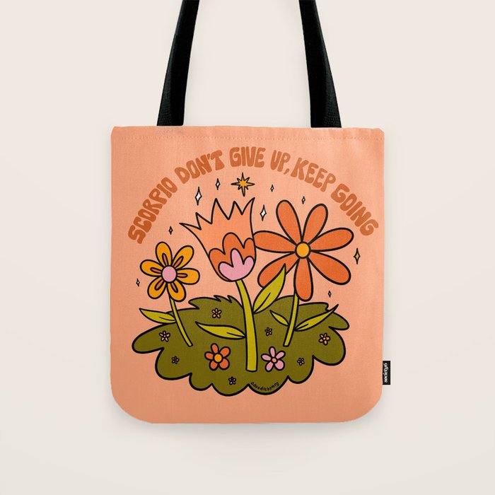Scorpio Flower Tote Bag Gallery Image 1