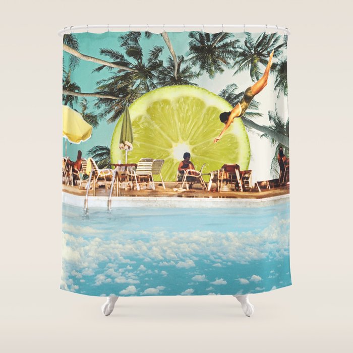 Key Lime Sky Shower Curtain Gallery Image 1