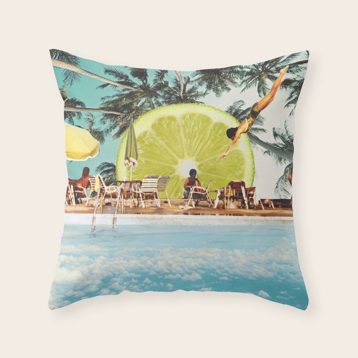 Key Lime Sky Throw Pillow Gallery Image 1