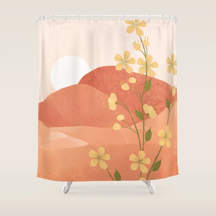 Desert Bloom 02 Shower Curtain Gallery Image 1