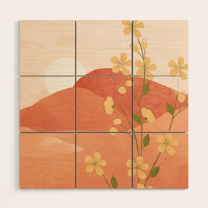 Desert Bloom 02 Wood Wall Art Gallery Image 1
