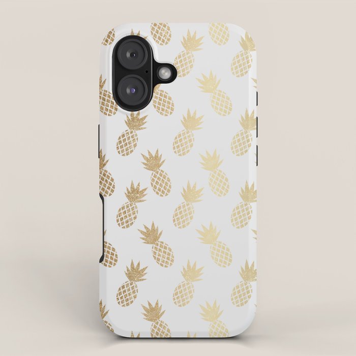Gold Pineapple Pattern iPhone Case Gallery Image 1