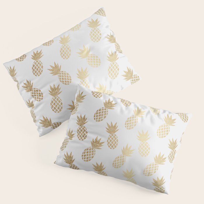 Gold Pineapple Pattern Pillow Sham Gallery Image 3