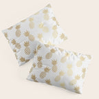 Gold Pineapple Pattern Pillow Sham Gallery Image 3
