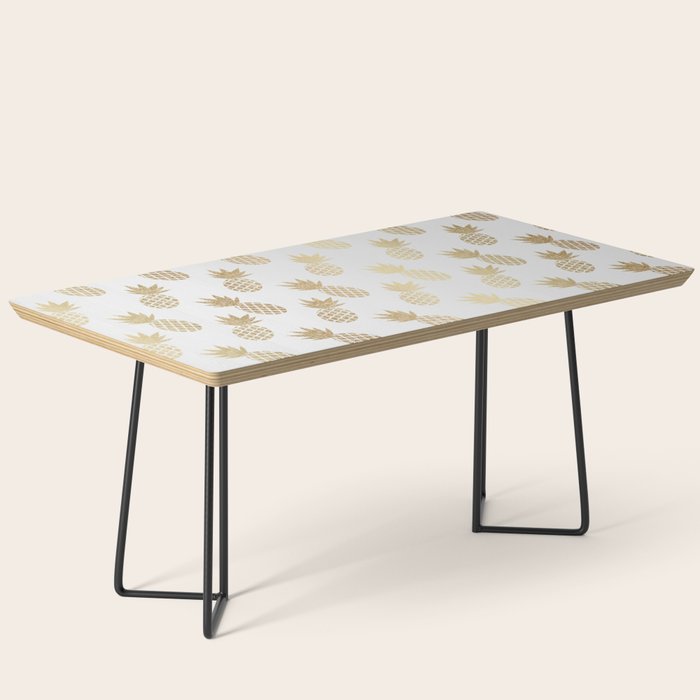 Gold Pineapple Pattern Coffee Table Gallery Image 1