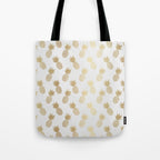Gold Pineapple Pattern Tote Bag Gallery Image 1