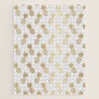 Gold Pineapple Pattern Jigsaw Puzzle Gallery Image 1