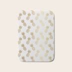 Gold Pineapple Pattern Bath Mat Gallery Image 1