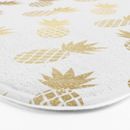 Gold Pineapple Pattern Bath Mat Gallery Image 3