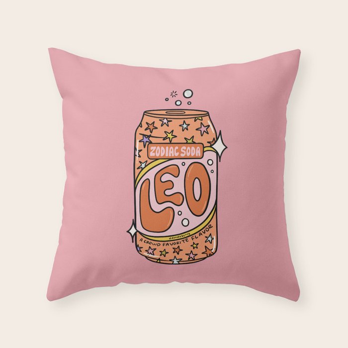 Leo Soda Throw Pillow Gallery Image 1