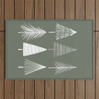 Xmas Trees Green Outdoor Rug Gallery Image 1